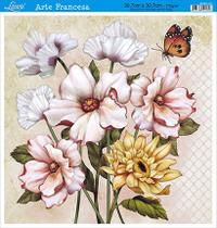Decoupage Arte Francesa Quadrado G Flores AFQG-103 Litoarte Decoupage Arte Francesa Quadrado G Flores AFQG-103 Litoarte