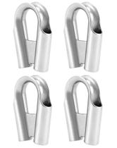 Dedal para cabo de fio QWORK 304 de aço inoxidável de 12 mm (pacote com 4)