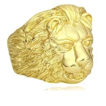 Dedeira Masculina Cara Leão Delicado Banhado a Ouro 18k