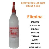 Dedetizador Inseticida Imune & lar Mata pulga, barata, mosca, traça, formiga, cupim, pernilongo-1 litro com gatilho Dedetizador Inseticida Imune & lar Mata pulga, barata, mosca, traça, formiga, cupim, pernilongo-1 litro com gatilho