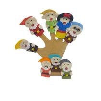 Dedoches Branca de Neve 8 Peças Contar Histórias Brinquedo em Feltro Lúdico Dedoches Branca de Neve 8 Peças Contar Histórias Brinquedo em Feltro Lúdico