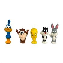 Dedoches Looney Tunes Lider Brinquedos Vinil Atóxico +3 anos 7 cm - 3053