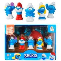 Dedoches Os Smurfs Em Miniatura Little Figs Banho Colecionável