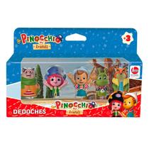 Dedoches Pinóquio 5 Bonecos Miniaturas Vinil 3464 - Líder - Lider Brinquedos