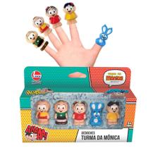 Dedoches Turma Da Mônica Com 5 Bonecos Miniaturas Vinil - Lider Brinquedos