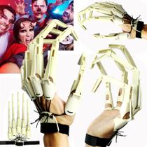 Dedos articulados com luvas, decoração de Halloween, 2 peças