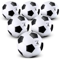 Deekin, 6 peças de bolas de futebol, tamanho 4, pretas com bomba