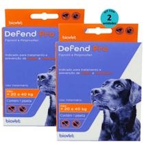 Defend Pro Cães 21 a 40Kg Prevenção de Pulgas e Carrapatos em Cães kit Com 2 Defend Pro Cães 21 a 40Kg Prevenção de Pulgas e Carrapatos em Cães kit Com 2