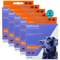 Defend Pro Cães 21 a 40Kg Prevenção de Pulgas e Carrapatos em Cães kit Com 5 Defend Pro Cães 21 a 40Kg Prevenção de Pulgas e Carrapatos em Cães kit Com 5