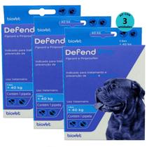 Defend Pro Cães Acima de 40Kg Prevenção de Pulgas e Carrapatos em Cães kit Com 3 Defend Pro Cães Acima de 40Kg Prevenção de Pulgas e Carrapatos em Cães kit Com 3
