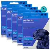 Defend Pro Cães Acima de 40Kg Prevenção de Pulgas e Carrapatos em Cães kit Com 5 Defend Pro Cães Acima de 40Kg Prevenção de Pulgas e Carrapatos em Cães kit Com 5
