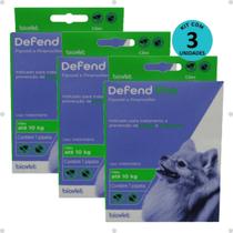 Defend Pro Cães até 10Kg Prevenção de Pulgas e Carrapatos em Cães kit Com 3 Defend Pro Cães até 10Kg Prevenção de Pulgas e Carrapatos em Cães kit Com 3