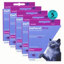 Defend Pro Gatos Prevenção de Pulgas em Gatos kit Com 5 Defend Pro Gatos Prevenção de Pulgas em Gatos kit Com 5