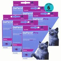 Defend Pro Gatos Prevenção de Pulgas em Gatos kit Com 6 Defend Pro Gatos Prevenção de Pulgas em Gatos kit Com 6
