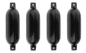 Defensa Inflável Preta G6 25,4 X 76,2 cm Lancha Barco Kit 4