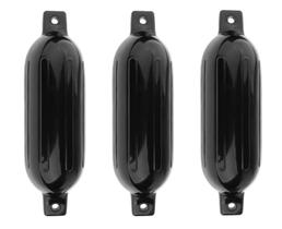 Defensa Inflável PVC Preta G4 17 X 59 cm Lancha Barco Kit 3