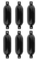 Defensa Inflável PVC Preta G4 17 X 59 cm Lancha Barco Kit 6