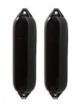 Defensa Náutica F0 11x41 Preta Inflável Barco Lancha Kit 2