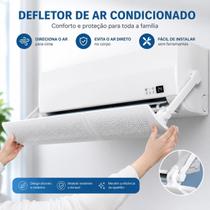 Defletor Ar Condicionado Split Tamanho Angulo Ajustavel Medida 57 A 108Cm Universal Fácil Instalação