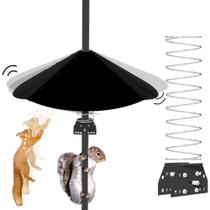 Defletor de Esquilo de Metal PirateAnt 20" com Mola Preto Fosco