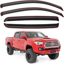 Defletores de Janela YQAUTEC para Toyota Tacoma 2016-2023 Cabine Dupla Defletores de Janela YQAUTEC para Toyota Tacoma 2016-2023 Cabine Dupla