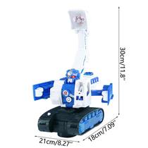 Deformação elétrica infantil carro luz música simulação universal escavadeira elétrica menino carro brinquedo presente de natal