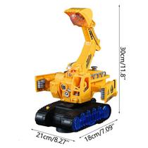 Deformação elétrica infantil carro luz música simulação universal escavadeira elétrica menino carro brinquedo presente de natal