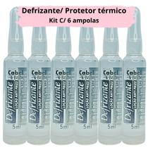 Defrizante Cabelo e Brilho 5ml Kit com 6 ampolas Anti frizz