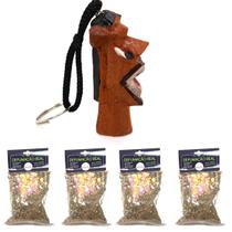Defumação Espiritual Limpeza Descarrego Defumador Chaveiro Carranca Proteção Kit Defumação Espiritual Limpeza Descarrego Defumador Chaveiro Carranca Proteção Kit