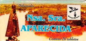 Defumador nsa.sra.aparecida c/20 tabletes a natureza kt c/6