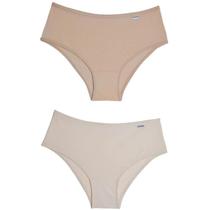 Del Rio Kit 2 Calcinhas Calça Cotton Mousse Nature Tamanho G