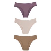 Del Rio Kit 3 Calcinhas Biquíni Cotton Lateral Médio Tamanho M