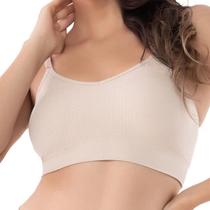 Del Rio Top Alongado Sem Costura Canelado Bojo Removível Tamanho M
