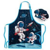 Delantal para Niños SANDJEST Astronauta con Bolsillo y Gorro de Chef