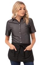 Delantal Reversible para Meseras Chef Works Negro Talla Única