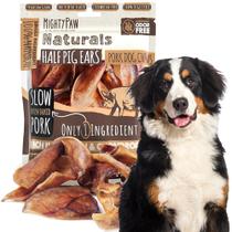 Deleite Mighty Paw Half Pig Ears para Cães - 12 Unidades - Totalmente Natural