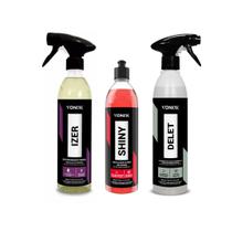 Delet Izer Descontaminante Pneu Pretinho Shiny Vonixx KIT