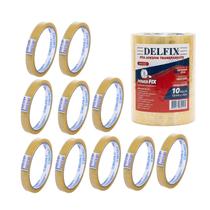 DELFIX Kit 10 Fita Adesiva PP Transparente 12 mm x 40 m DELFIX Kit 10 Fita Adesiva PP Transparente 12 mm x 40 m
