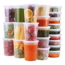 Deli Containers WGCC 48 conjuntos com tampas 8 onças, 16 onças, 32 onças sem BPA