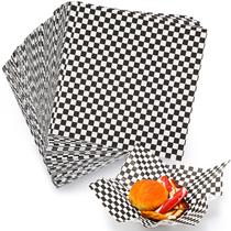 Deli Paper Spakon 200 unidades de papel de cera 29,3 x 29,3 cm (preto e branco)