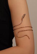 Delicado Pulseira Bracelete Braco Dourada Cobra Espiral Luxo