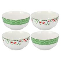Delicata Tigela Bonechina Verde Home&Co 500ml 4 Peças