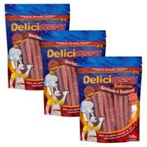 Deliciosso palito médio sabor carne 200g - kit 3 un Deliciosso palito médio sabor carne 200g - kit 3 un