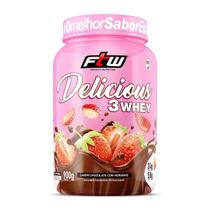 Delicious 3 whey 900 g - ftw (chocolate com morango)