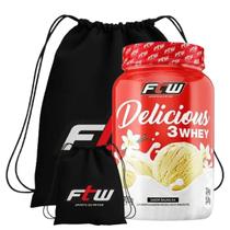 Delicious 3 Whey 900g + Mochila Impermeavel Esportiva Preta (baunilha) Delicious 3 Whey 900g + Mochila Impermeavel Esportiva Preta (baunilha)