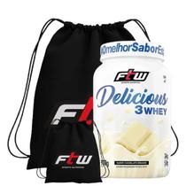 Delicious 3 Whey 900g + Mochila Impermeavel Esportiva Preta (chocolate Branco) Delicious 3 Whey 900g + Mochila Impermeavel Esportiva Preta (chocolate Branco)
