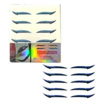 Delineador Adesivo Delineados Com Glitter azul Com 4 Pares