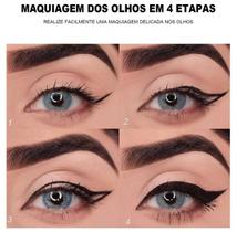 Delineador em pasta à prova d'água, delineador fosco de secagem rápida, ponta única, preto, sólido, rico, caneta delinea