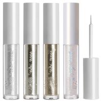 Delineador líquido com glitter, sombra, maquiagem, 4 peças, Erinde