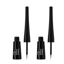 Delineador líquido e.l.f. Expert Jet Black de alta pigmentação x2